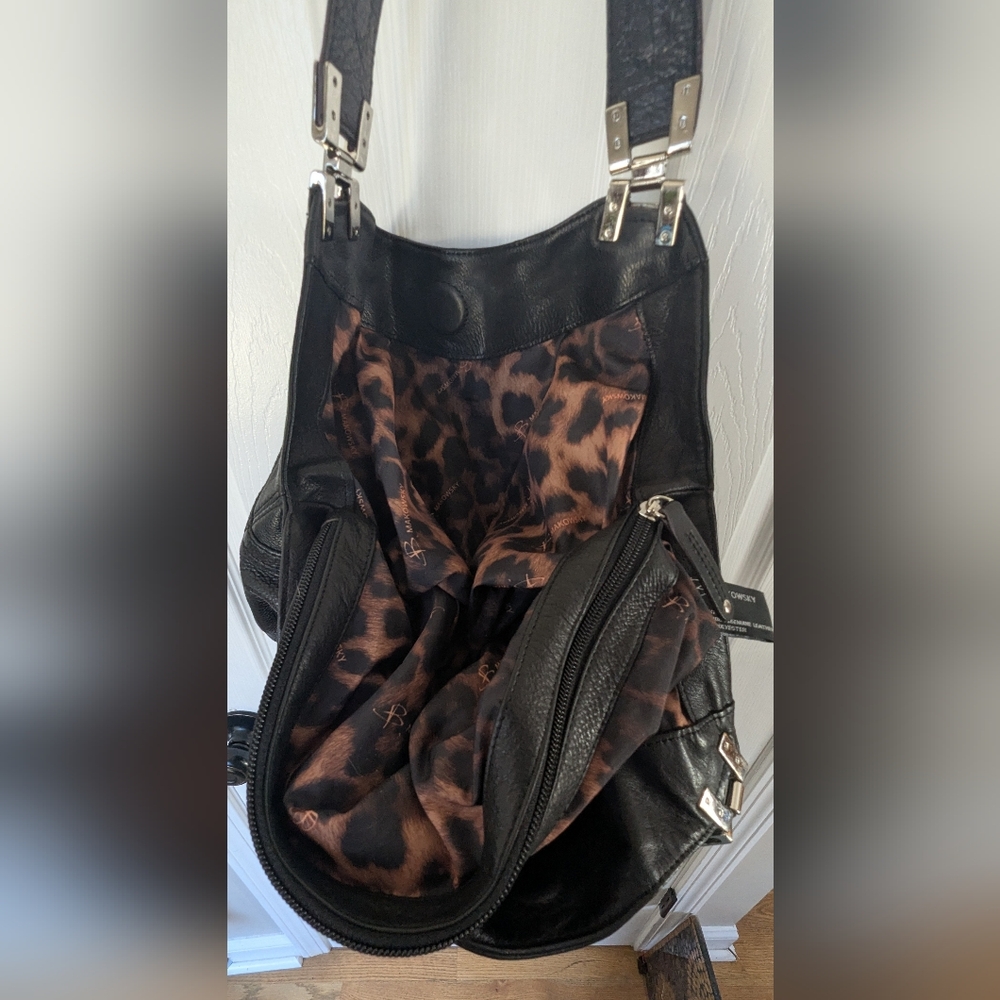 BMackowsky Hobo Bag In Black Leather - Picture 9 of 14